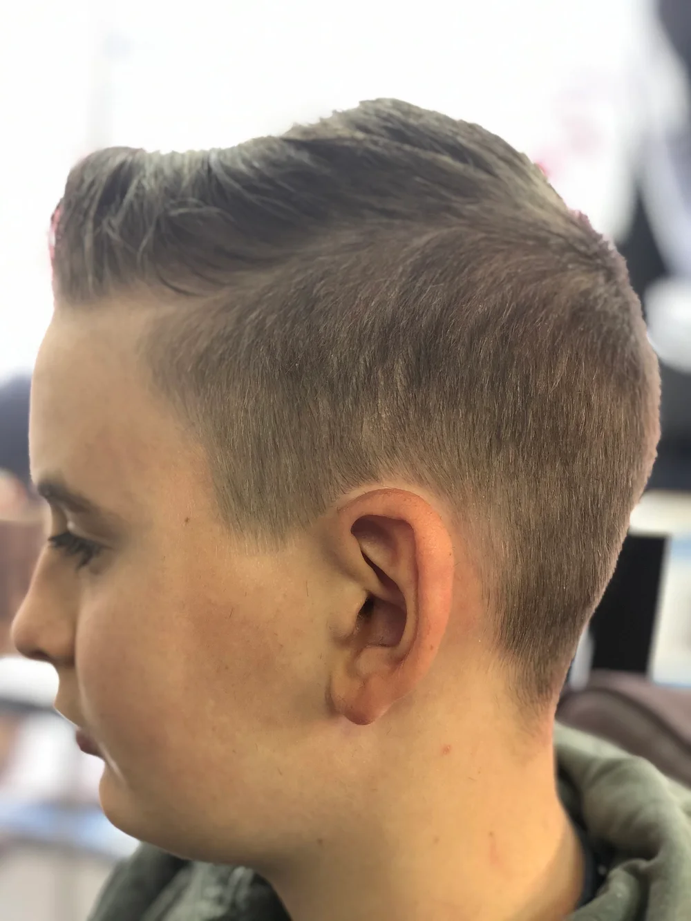 Close detail of a finished haircut at Antalya Barber Shop