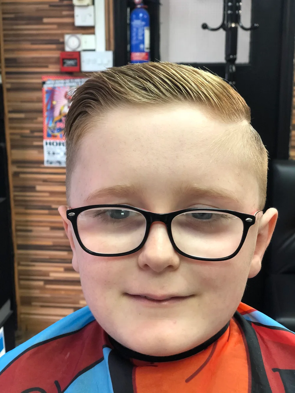 A young customer's finished haircut at Antalya